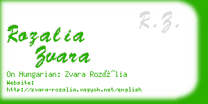 rozalia zvara business card